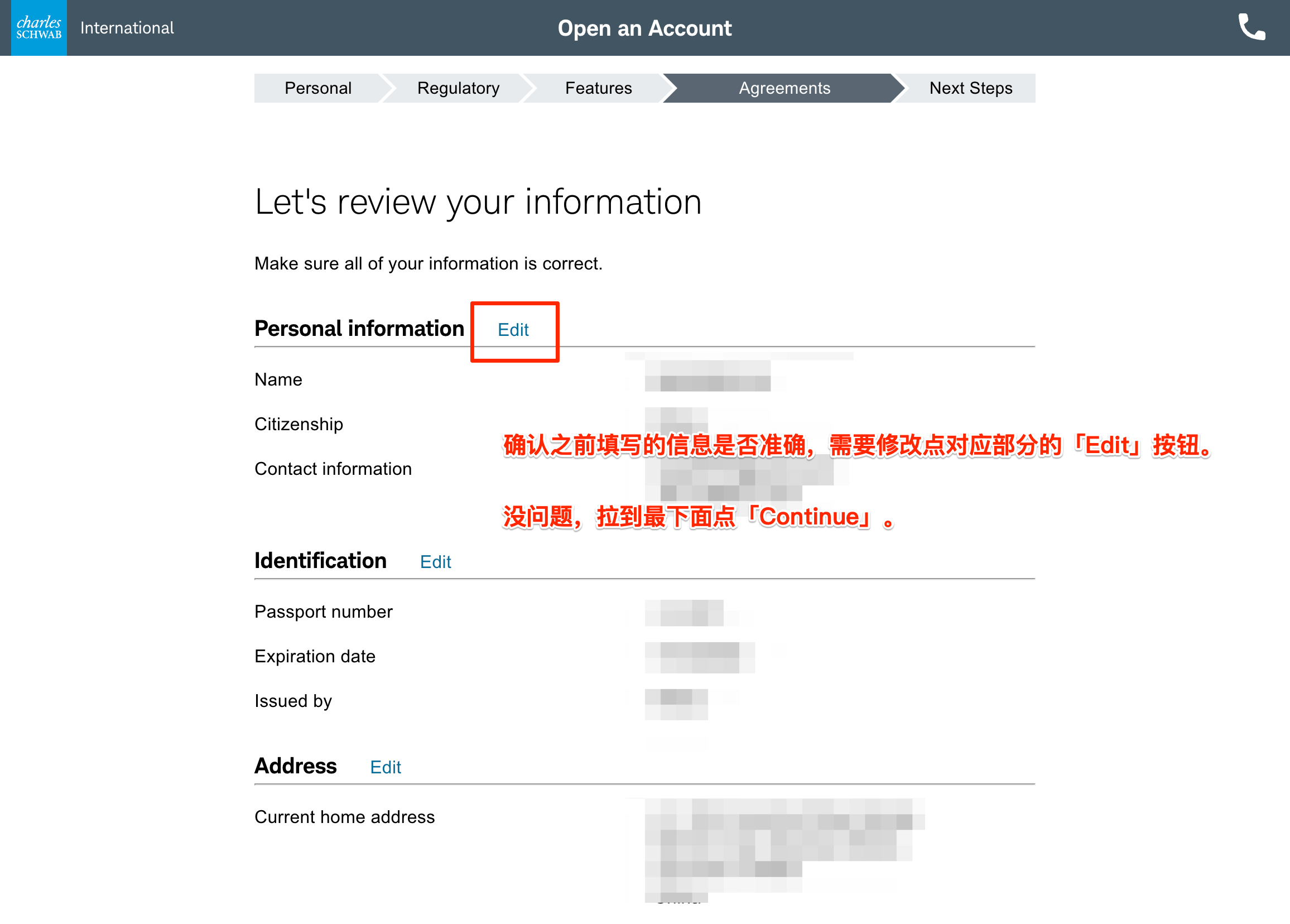 Confirm Information