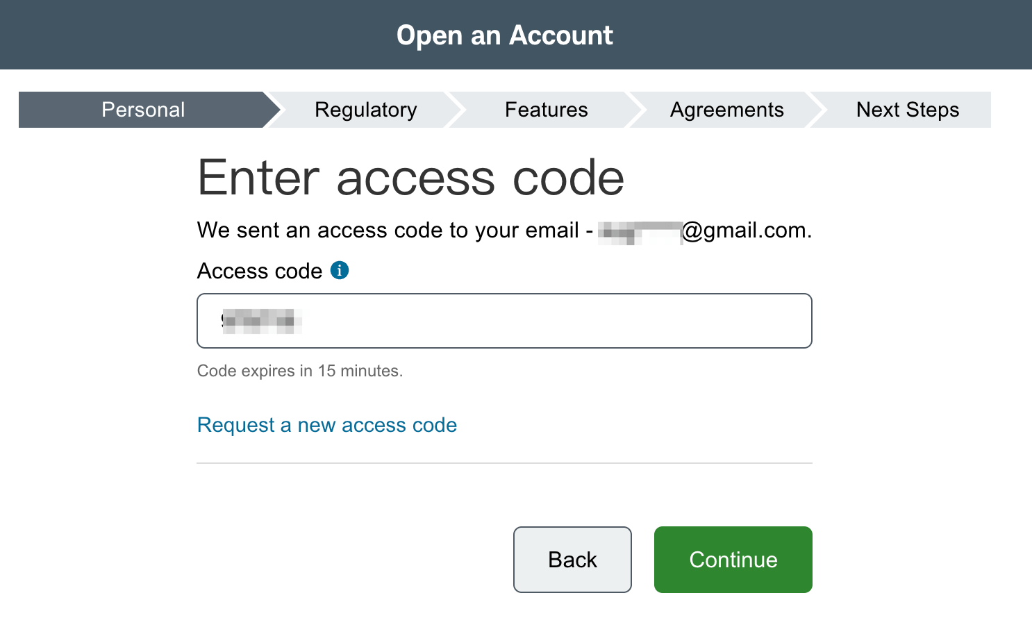Email Accesscode